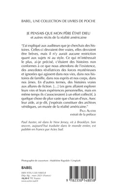 Je pensais que mon père était Dieu et autres récits de la réalité américaine