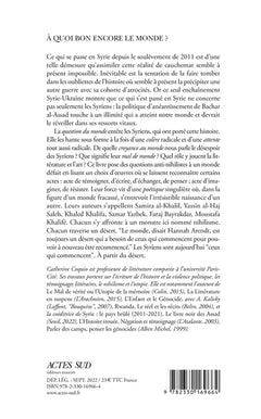 À quoi bon encore le monde ?