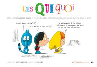 Les Quiquoi et le petit chaperon jaune avec des bandes réfléchissantes pour qu'on la voie dans la nu