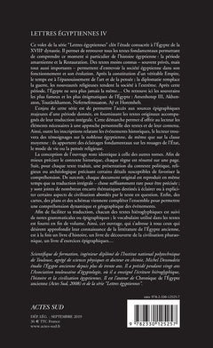 Lettres égyptiennes IV