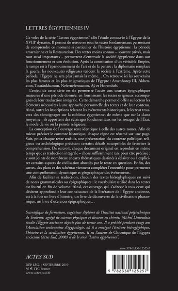 Lettres égyptiennes IV