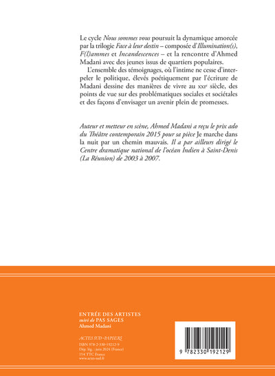 Entrée des artistes suivi de Pas sages