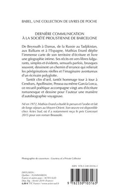 Dernière communication à la Société proustienne de Barcelone