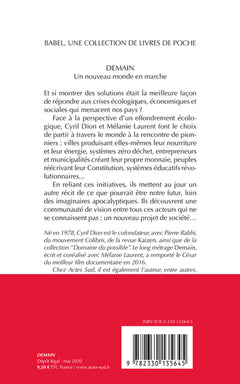 Demain: Un nouveau monde en marche