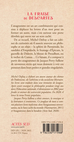 La Fraise de Descartes: Anagrammes philosophiques