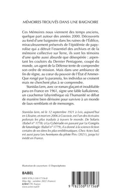 Mémoires trouvés dans une baignoire