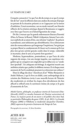 Le Temps de l'art: Anthropologie de la création des modernes