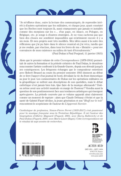 Correspondance de Paul Dukas