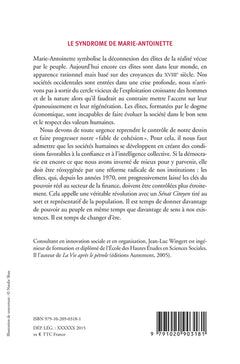 Le syndrome de Marie-Antoinette