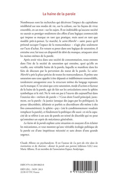 La haine de la parole