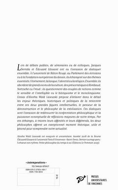 Jacques Derrida et Édouard Glissant en dialogues