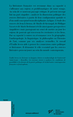 Les territoires politiques de la littérature contemporaine française