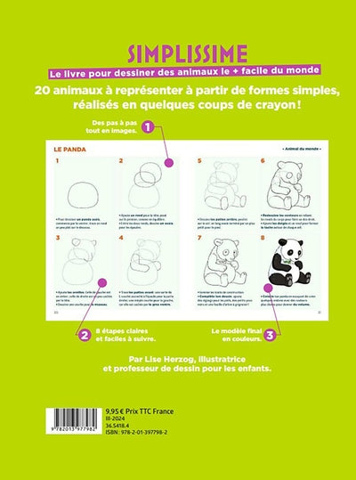 Le livre pour dessiner des animaux le + facile du monde