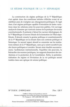 Regime politique de la ve république