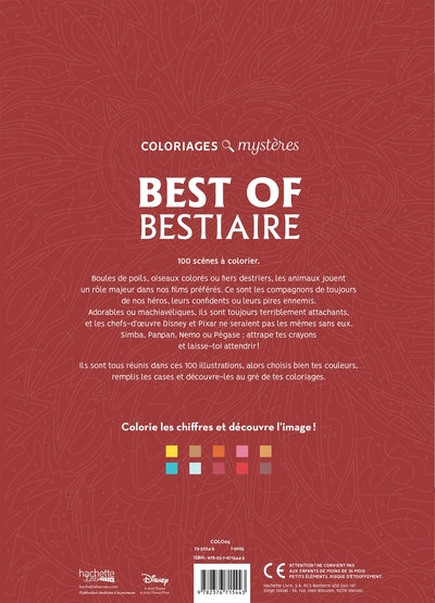 Coloriages mystères Disney - Best of Bestiaire