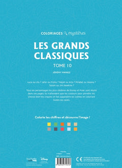 Coloriages mystères Disney - Les Grands classiques Tome 10