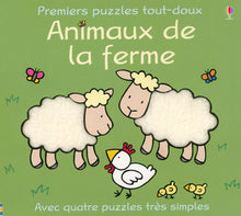 Animaux de la ferme - Premiers puzzles tout-doux - avec quatre puzzles très simples