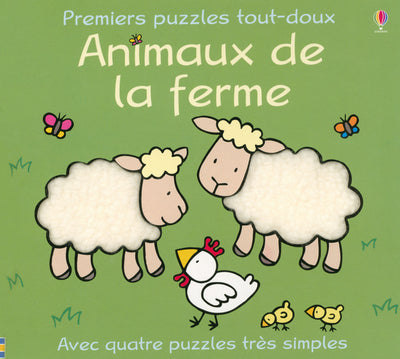 Animaux de la ferme - Premiers puzzles tout-doux - avec quatre puzzles très simples
