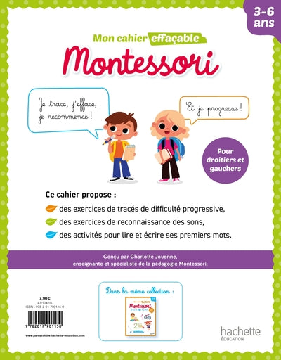 Mon cahier effaçable Montessori