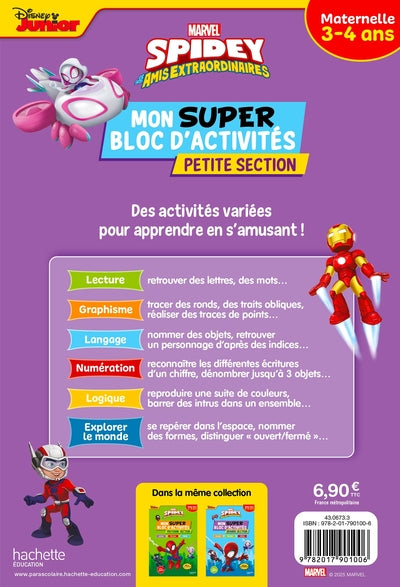 Spidey et ses amis extraordinaires - Mon super bloc d'activités de Petite Section (3-4 ans)