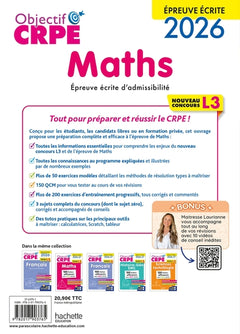 Objectif CRPE 2026-2027 - Maths - épreuve écrite d'admissibilité L3