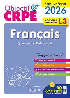 Objectif CRPE 2026-2027 - Français - épreuve écrite d'admissibilité L3