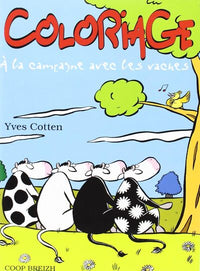 A la campagne avec les vaches - Coloriages