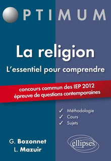 L'essentiel pour comprendre la religion (IEP 2012)