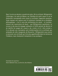 Wittgenstein, De la certitude
