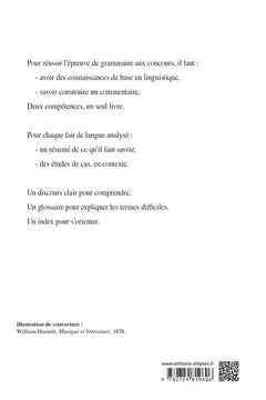 Réussir le commentaire grammatical de textes - Nouvelle édition