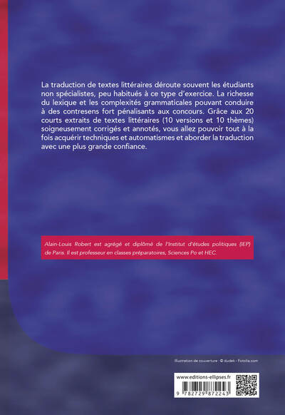 Anglais thèmes versions : entraînement spécial textes littéraires pour prépas