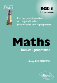 Maths ECS-1 1er Semestre Programme 2013