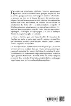 Surfaces de Riemann - Equation de Halphen et groupes polyédraux, tome 3 : Groupes, algèbre et géométrie