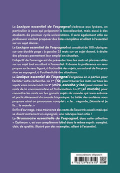 Lexique essentiel de l'espagnol