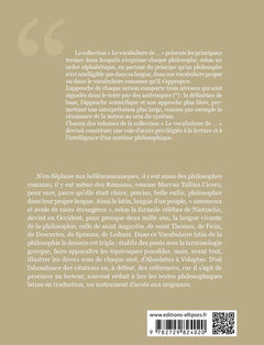 vocabulaire latin de la philosophie (Le) - 2e édition revue et corrigée