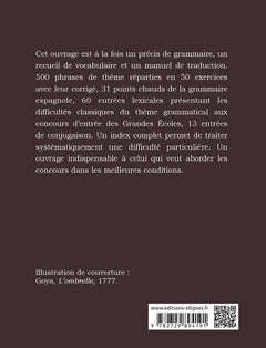 Le thème espagnol grammatical