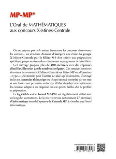 L'oral de Mathematiques aux concours X-Mines-Centrale, Filiere Mp/Mp*