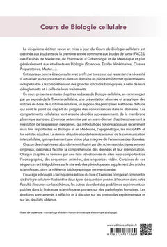 Cours de Biologie cellulaire - 5e édition