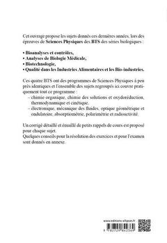 Sujets corrigés de Sciences Physiques