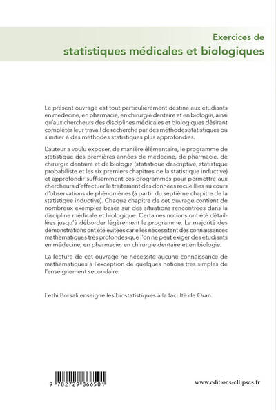 UE4 - Exercices de statistiques médicales et biologiques