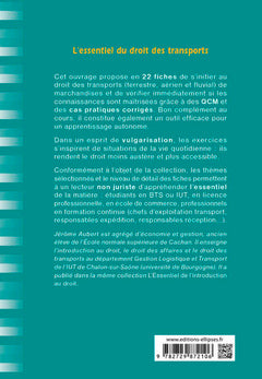 L'essentiel du droit des transports. Le contrat de transport de marchandises. Fiches de cours et cas pratiques corrigés