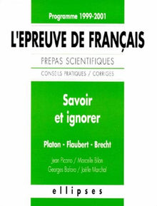 SAVOIR & IGNORER LES PROGRAMMES 1999/2000 PREPARATION AUX EXAMENS