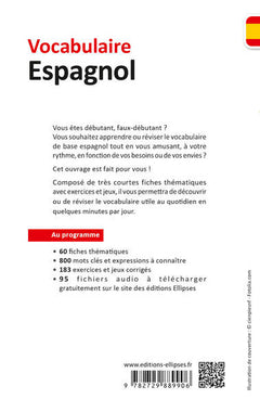 Vocabulaire espagnol niveau débutant