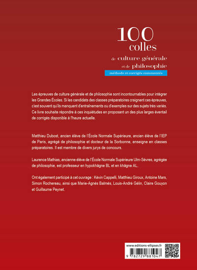 100 colles de culture générale et de philosophie. Méthode et corrigés commentés. Prépas commerciales et littéraires