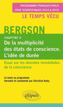 Essai sur les données immédiates de la conscience. Chapitre II