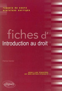 Fiches d'Introduction au droit