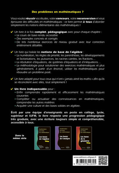 Les bases de l'algèbre