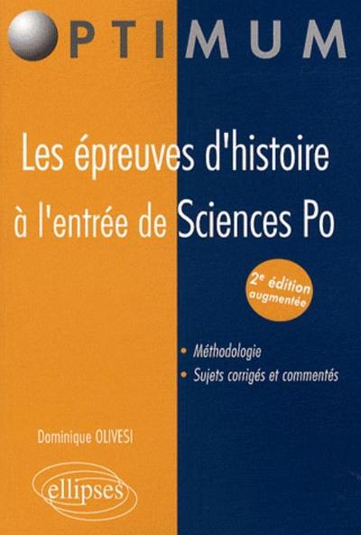 Les épreuves d'histoire à l'entrée de Sciences Po