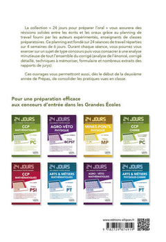 Physique 24 jours pour préparer l'oral du concours Mines-Ponts filière PC