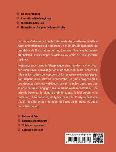 Méthodologie de la recherche - Nouvelle édition revue et augmentée